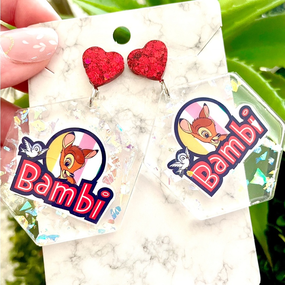 Bambi Acrylic Dangle Earrings